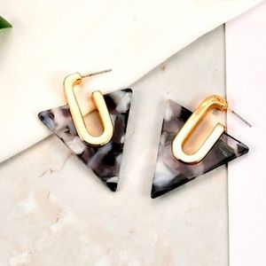 Acrylic Inverted Triangle Earrings